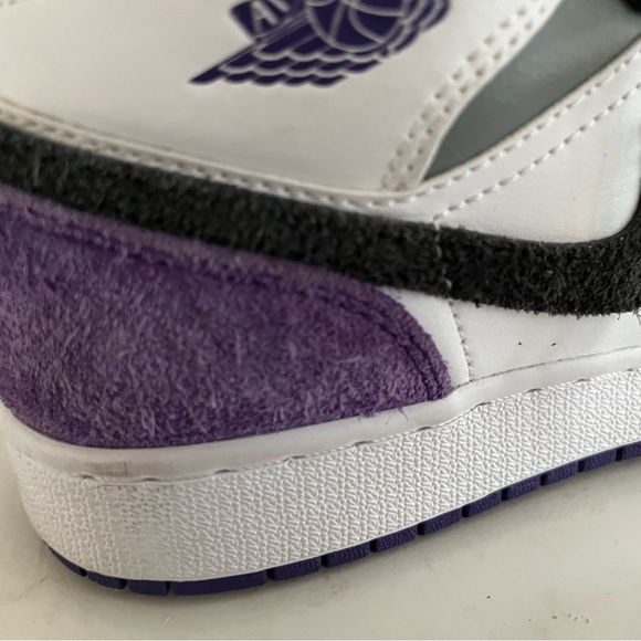 Air Jordans size 5Y, black and purple . Above average to good condition,see pics - Picture 7 of 9